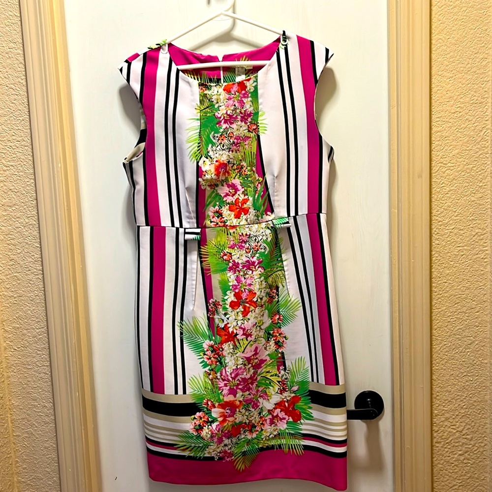FLORAL STRIPED DRESS